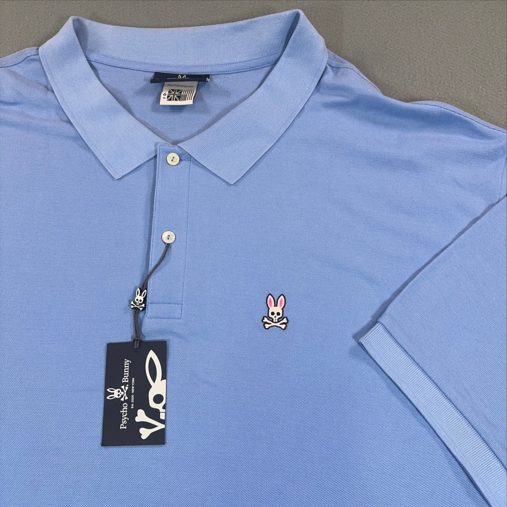 Psycho Bunny Mens 6XL Big and Tall Classic Polo Lapis Blue NWT